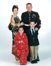 image: Ssgt. James W. Cawley with family